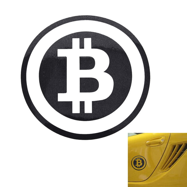 Large Bitcoin Car Sticker - Coined Clothing