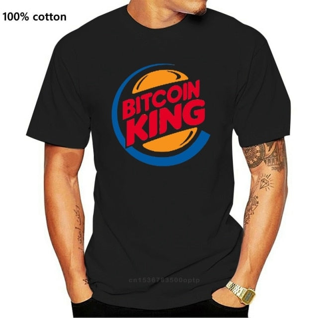 Bitcoin King T Shirt Ringer Funny Burger