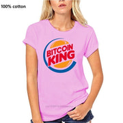 Bitcoin King T Shirt Ringer Funny Burger