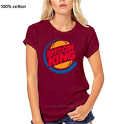 Bitcoin King T Shirt Ringer Funny Burger